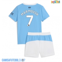 Camisa de time de futebol Manchester City Omar Marmoush #7 Replicas 1º Equipamento Infantil 2025-26 Manga Curta (+ Calças curtas)